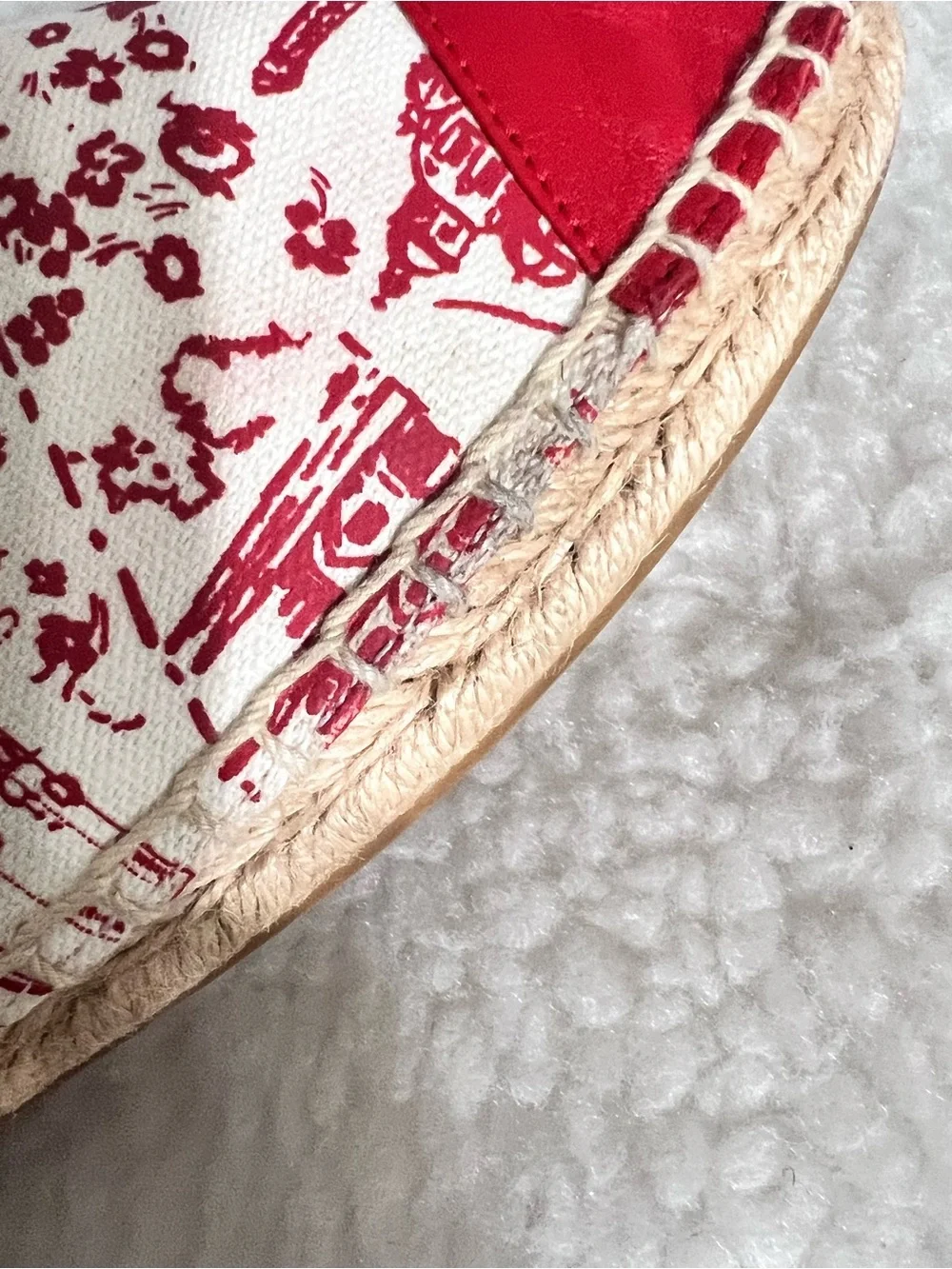 Tory Burch Printed Color-Block Espadrilles sz 8